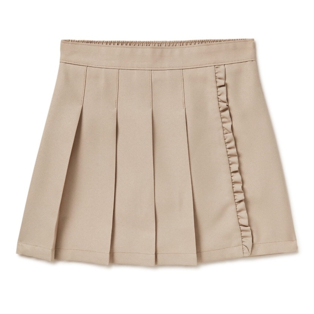 Wonder Nation Girls School Uniform Pleated Ruffle Scooter Skirt